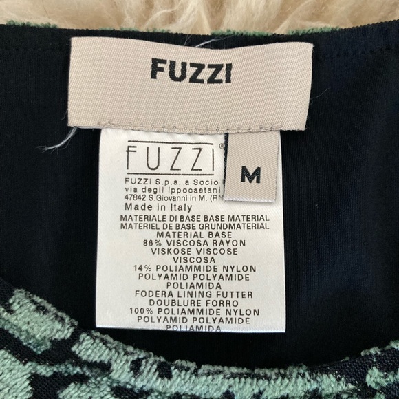 Fuzzi Shimmering Snakeskin Snake Python Print Long Sleeve Stretch Velvet Dress M - Picture 8 of 8